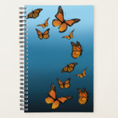 ブルーグラデーション（昆虫）オオカバマダラ、モナーク蝶 プランナー手帳 (正面)