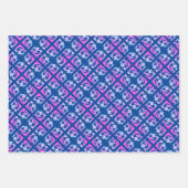 ブルーグラフィックラッピング紙シート ラッピングペーパーシート (正面2)