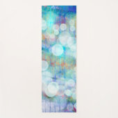 ブルーグラフィティバブル流体アート ヨガマット (正面)