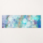 ブルーグラフィティバブル流体アート ヨガマット (正面(横))