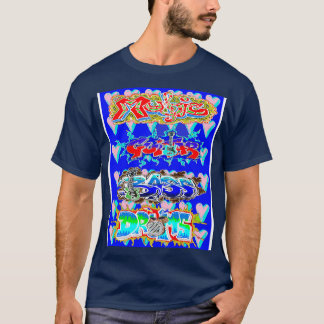 ブルーグラフィティミュージックステッカー Tシャツ
