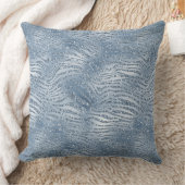 ブルーグラムグリッターゼブラプリント クッション (ブランケット)