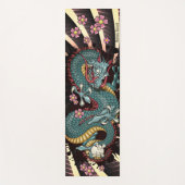 ブルーグランジドラゴンタトゥーブルー ヨガマット (正面)