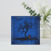 ブルーグランジ不気味ハローウィンパーティ招待状 招待状 (スタンド正面)