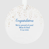 ブルーグラードキャップとローレル卒業 オーナメント (裏面)