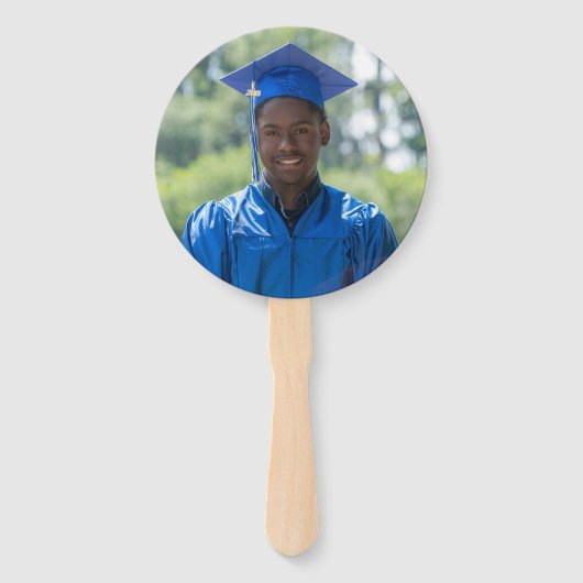 ブルーグラードキャップ卒業写真ハンドファン ハンドファン (裏面)