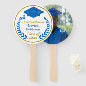 ブルーグラードキャップ卒業写真ハンドファン ハンドファン (正面&裏面)