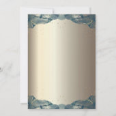 ブルーグラードキャップ、ワイン、ガラスシャンパン 招待状 (裏面)