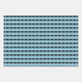 ブルーグラードタイポグラフィスクリプトモダン ラッピングペーパーシート (正面3)