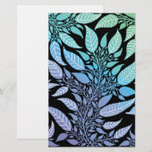 ブルーグリカラフルーンリーフデザインソープラップ紙 (正面/裏面)