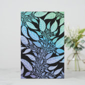 ブルーグリカラフルーンリーフデザインソープラップ紙 (スタンド正面)