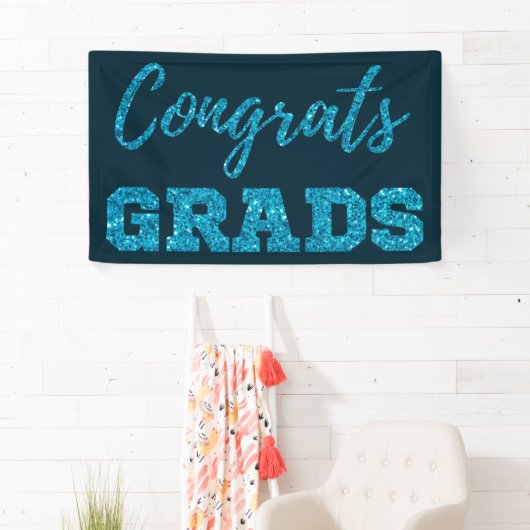 ブルーグリッターおめでとうズGrads 横断幕 (インサイチュ)