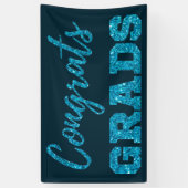 ブルーグリッターおめでとうズGrads 横断幕 (縦)