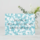 ブルーグリッターが私の花嫁になる 招待状 (スタンド正面)