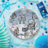 ブルーグリッターアイスアリスinワンダーランド ペーパープレート (パーティー)