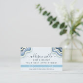 ブルーグリッターアゲートジオデラックスシック 予約カード (スタンド正面)