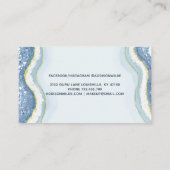 ブルーグリッターアゲートジオデラックスシック 予約カード (裏面)