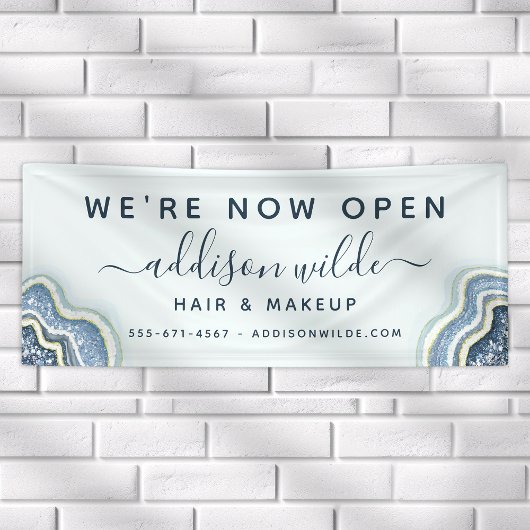 ブルーグリッターアゲートジオデラックスビジネス 横断幕