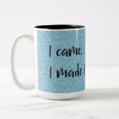 ブルーグリッターイットイッツンギスコーヒーマグ ツートーンマグカップ (左)