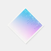 ブルーグリッターオンブレグラムスパークルズパーティー スタンダードカクテルナプキン (角)