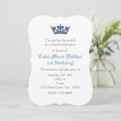 ブルーグリッタークラウン王室の誕生日招待状 招待状 (スタンド正面)