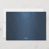 ブルーグリッタークリスマスフォトカード シーズンカード (裏面)