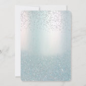 ブルーグリッターグラデーション企業のクリスマスパーティー 招待状 (裏面)