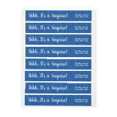 ブルーグリッターサプライズラップ差出人住所ラベル ラップアラウンドラベル (シート)