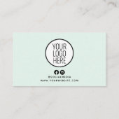 ブルーグリッターサロンスパアポイントメントリマインダーカード 名刺 (裏面)