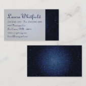 ブルーグリッターシークインディスコグリッツ名刺 名刺 (正面/裏面)