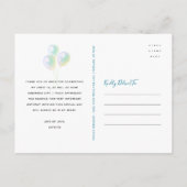 ブルーグリッタースウィート16誕生日バルーンサンキュー ポストカード (裏面)