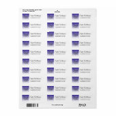 ブルーグリッタースウィート16誕生日差出人住所 ラベル (フルシート)