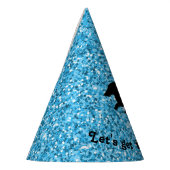 ブルーグリッターダッシュントパーティーハット パーティーハット (左)