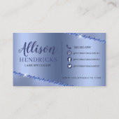 ブルーグリッタードリップ金属箔まつげ 名刺 (裏面)