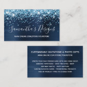 ブルーグリッターネイビーフォイルオンラインストア 名刺 (正面/裏面)