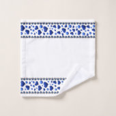 ブルーグリッターハートバスタオルセット バスタオルセット (ウォッシュタオル)