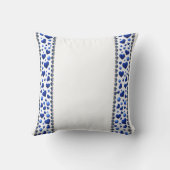 ブルーグリッターハート クッション (裏面)