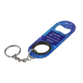 ブルーグリッターバチェロレッテ キーホルダー栓抜き (正面アングル)