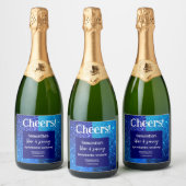 ブルーグリッターバチェロレッテ スパークリングワインラベル (ボトル)