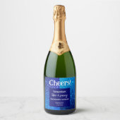 ブルーグリッターバチェロレッテ スパークリングワインラベル (正面)