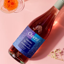 ブルーグリッターバチェロレッテ スパークリングワインラベル