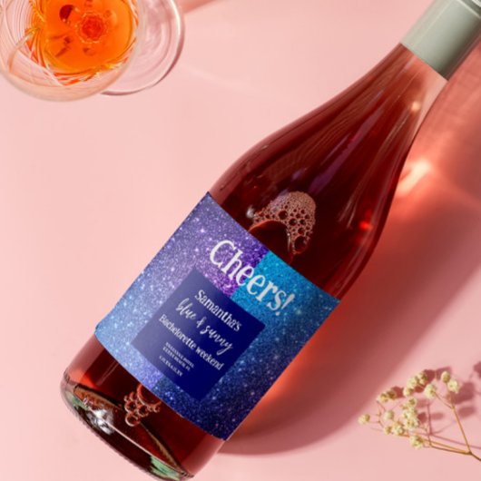 ブルーグリッターバチェロレッテ スパークリングワインラベル