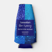 ブルーグリッターバチェロレッテ ボトルクーラー (正面)