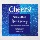 ブルーグリッターバチェロレッテ リキュールボトルラベル (シングルラベル)