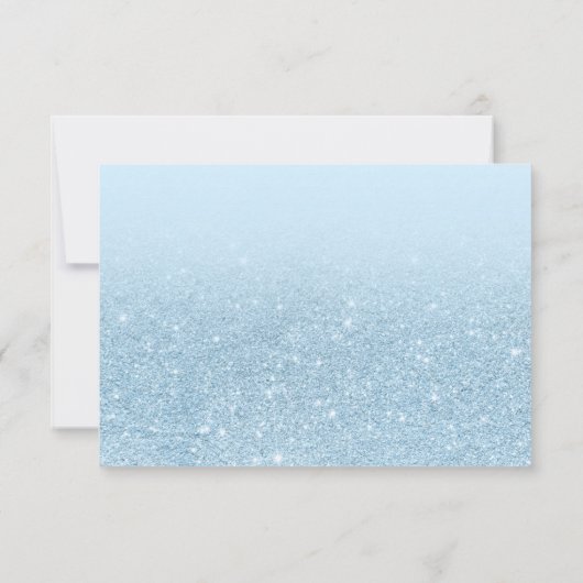 ブルーグリッターパステル感謝していフォトユースウィート16 サンキューカード (裏面)