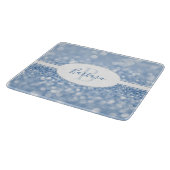 ブルーグリッターパーソナライズ切断ボード カッティングボード (角)