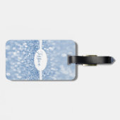 ブルーグリッターパーソナライズ荷物タグ ラゲッジタグ (裏面横)