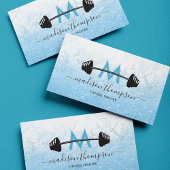 ブルーグリッターパーソナルトレーナー名刺 名刺