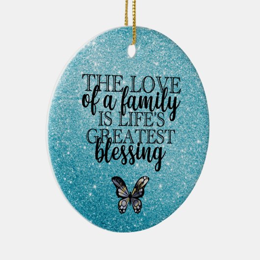 ブルーグリッターファミリー引用文 セラミックオーナメント (右)