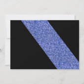 ブルーグリッターフォトフレーム卒業招待状 招待状 (裏面)